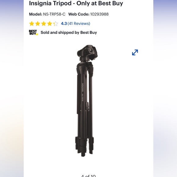 Insignia NS-TRP58 Camera stand/tripod. - Picture 5 of 5